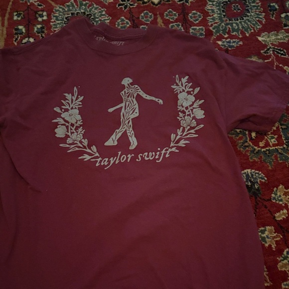 Taylor Swift Tops - Taylor Swift Burgundy Graphic Tee